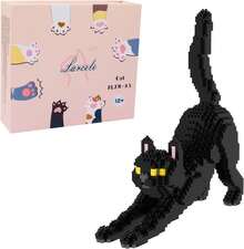 Larcele Micro Animal Bloques de Construcción Set, Mini Kit de Juguete de Ladrillos de Construcción de Bricolaje 1191 Piezas KLJM-05 (Gato, Modelo 1979) - Gato Scottish Fold - Ver 11