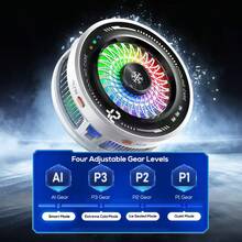 1pc New Magnetic Cooling Radiator, Ultra-Quiet Phone Cooler, Fast Cooling Phone Radiator, Plug-In Use Without Battery, High Power Suitable For Various Phones And Tablets, Dedicated For Live Streaming And Gaming - Multicolor - View 6