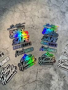 1/2 Set JDM Style Motorcycle Stickers, Waterproof Vinyl Decals For Motorcycle Fuel Tank, Fairing, Helmet, Scooter Body DIY Modification, Universal Decorative Stickers - Multicolor - View 4