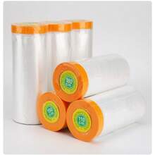 Self-Adhesive Transparent Dust Cover For Home, Extra-Large Elastic Tape-Style Dorm Plastic Film, Waterproof And Dustproof Furniture Cover - Waterproof, Odorless, Heavy-Duty PE Plastic Sheet, Suitable For Painting, Sanding, Car And Home Protection, Also Covers Bed, Sofa, Desk, Cabinet. Seamless Cover Versatile Room Decor Dust Cover, Dustproof And Moisture-Proof Whole House Home Decor Protective Cover, Invisible Flat Wall Decor Dust Cover, Waterproof And Moisture-Resistant Bathroom Decor Dust Cover, Soft-Touch Dust Cover For Autumn Seasonal Decor, Creative Atmosphere Halloween Decor Dust Cover, Random Style. - Multiple Styles - View 10