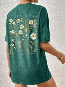 Retro Fireworks Shirt Patriotic T-Shirt, Preppy Coastal Lake T-Shirt, Colorful Summer T-Shirt, Beach Lover Gift Casual T-Shirt Vacation Set For Women - 墨綠色 - 查看 3