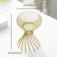 1pc Gold Wrought Iron Candle Holder With Matching Tongs, Desktop Candle Base Decor, Suitable For Halloween, Christmas, Wedding, Celebration, Bar, Restaurant Atmosphere Decoration, Indoor Home Dining Table Centerpiece, Birthday, Holiday, Housewarming Gift - Multicolor - View 13