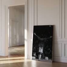1pc Frameless Handsome Football Star Black White Chic Athlete Wall Art Poster Print For Bedroom Living Room Dorm Party Gift, Room Decor, Prints For Wall - Football Stars - View 2