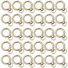 10/20/30pcs Flat Trigger Spring O-Rings, Metal Keychain Rings, Round Snap Clips, Suitable For Keychains, Bags, Purses - Keychain Hook Replacement Key Ring Lanyard DIY Crafts - Multicolor - View 16