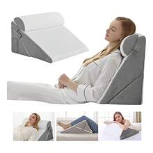 Anti-Reflux Pillow Adjustable Wedge Cushions Back Support - Blanco - View 1