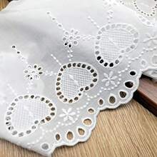 1/5碼愛心鏤空刺繡蕾絲飾邊，波浪邊鏤空水溶性棉蕾絲緞帶，復古花卉貼花蕾絲，適用於DIY縫製、裙襬、窗簾、領口與袖口裝飾布飾邊 - 多色D - 查看 11