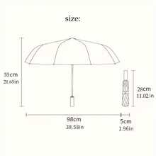 1pc Tai Chi Musical Note Automatic Folding Umbrella: Portable 8-Rib Design For Outdoor Travel, Perfect For Casual Outings, An Excellent Gift For Friends And Family On Christmas Or Birthdays - Multicolor - View 2