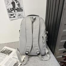 LECEY Women's Middle School High School College Student Large Capacity Backpack - Grey - View 7