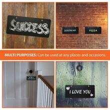 Vintage Rustic Chalkboard Hanging Signs 6 Pack, Erasable Wood Rectangle Blackboard Memo Message Display For Wedding Bar Restaurant Kitchen Pantry Wall Decor, Small Chalkboard Plaque For Menu Reminder, Rustic Wooden Chalkboard Sign For Home Decoration - Default - View 2