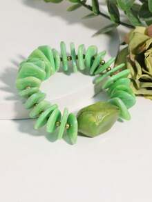 1pc Minimalist Fashion Geometric Beaded Bracelet - 1 Simple Geometric Bracelet - View 5
