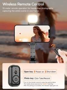 TOKQI Selfie Stick Phone Holder Telescopic All-In-One, Smartphone Selfie Tripod With Wireless Remote Control, 360 Degree Rotating Phone Clip, Essential Outdoor Travel Stand, Compatible With IOS/Android Smartphones - View 7