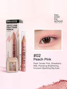 Pulpen Sutra Multifungsi 2-in-1 "Too Cool For School" Warna Peach Pink 1.1g - Merah muda persik - View 9