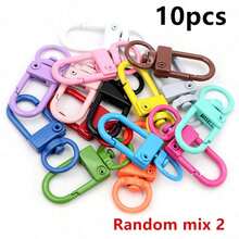 10 piezas de ganchos con cierre de langosta a presión para llaveros DIY, accesorios y suministros para hacer joyas - 33x13mm - Ver 15