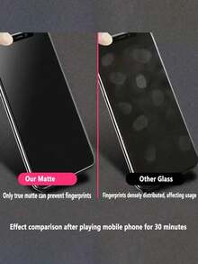 BOLLYMORE 2片裝 霧面防窺螢幕保護貼，相容 iPhone 16 Pro Max/16 E/16 Plus/17/15 Pro Max/14/13/12/11/XR/X/XS/7/8，9H 陶瓷霧面防窺膜，2.5D 霧面防指紋防窺膜 (6.1 吋)，全螢幕覆蓋陶瓷霧面防窺膜 - 2pcs Matte Privacy - 查看 5