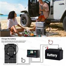Kit Completo de Sistema Solar SOECOPO 6000W Inversor 12V DC a 110V/220V AC Panel Flexible Controlador 100A Fuera de Red para Hogar RV Camping - SEP-20K-D6000 - Ver 12