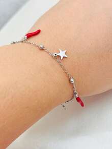 1pc Stainless Steel Star, Heart, Butterfly, Chili Charm Bracelet, Suitable For Women - Chili Bracelet - View 24
