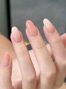 New Semi-Cured Gel Toenail Stickers, Shiny Glitter Design, In Stock Wholesale, Waterproof And Long-Lasting - Dusty Pink - View 5
