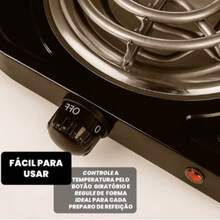 Relnix 2-Burner Cooktop Stove For Camping And Travel, 2000W, 220V - 黑色 - 查看 2