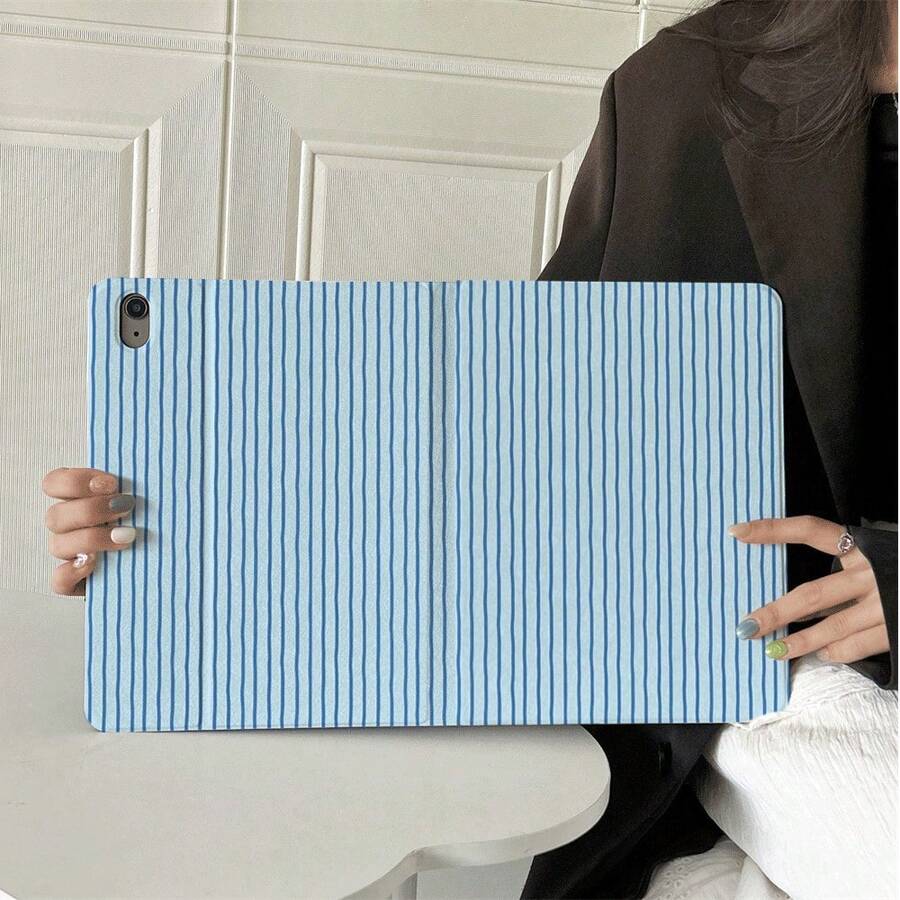 1件書本式翻蓋平板保護殼，多角度支架，附筆槽，相容 iPad 10代 10.9吋 2022 智慧保護殼/Air 13(M3 2025)/Air 11(M3 2025)/11(A16 2025)/Galaxy Tab S10+/S9/A17，相容 OPPO Pad，相容 MatePad，相容 Vivo Pad，相容 Honor Pad，相容 Xiaoxin Pad - 彩色 - 查看 1