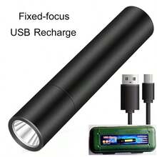 1pc High Power LED COB Rechargeable Mini Flashlight, Portable Outdoor Searchlight For Fishing, Emergency And Work - Style a - View 14