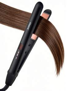 CRASTS Straight Hair Iron No Damage Heat Straightener Straight & Curl 2-In-1 Adjustable Temperature Hair Straightener Clip Bangs Inward Curl Electric Curling Iron Styling - Black - View 4