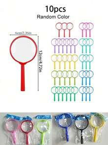 10pcs/5pcs/1pc Portable Magnifying Glass, Mini Handheld Plastic Magnifying Glass, Suitable For Daily Reading, Outdoor Garden Observation Of Flowers, Plants, Insects, Etc., Perfect Birthday Gift, Back To School Gift, Party Fun Tool - One Size Fits All - View 13