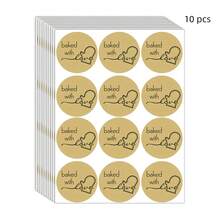 500pcs Kraft Paper English Thank You Doodle Roll Stickers, 1.51 Inch Round, 9 Styles To Choose From, Office Stationery Stickers, Holiday Party, Card Envelope Creative Gift DIY Packaging Baking Seal Stickers School Supplies - Kraft Paper Thank You - View 13