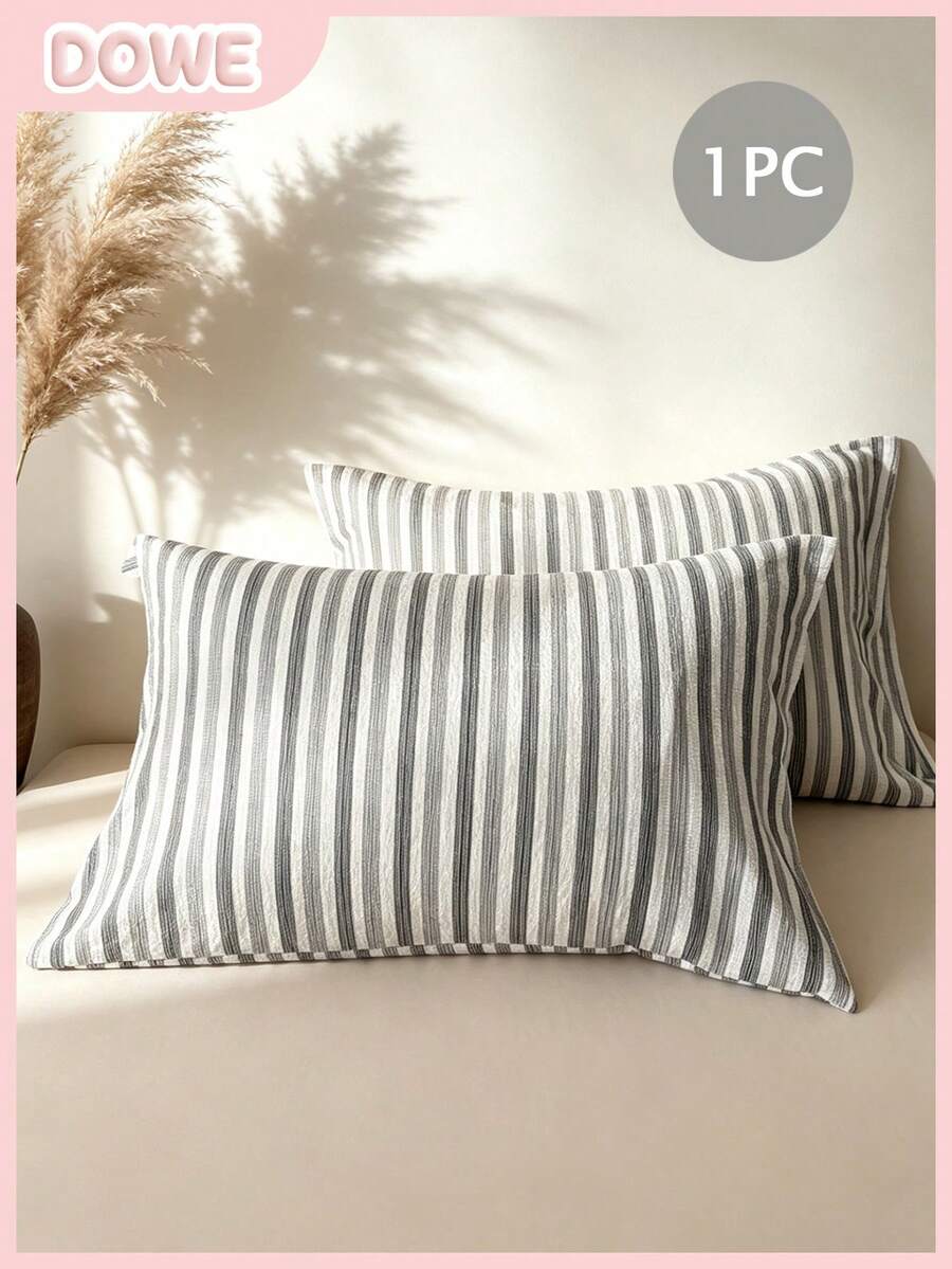 1 pieza 100% poliéster, textura arrugada, patrón en relieve, tela súper suave con estampado, funda de almohada tipo sobre, sin relleno, adecuada para dormitorio, hotel, residencia estudiantil - Multicolor - Ver 1