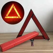 Red Reflective Triangular Warning Sign For Cars, Foldable, Emergency Parking Sign, Vehicle Emergency Tool. - A - View 4