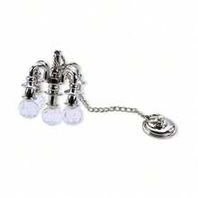 Mini Crystal Chandelier Miniature Ornament, No Electricity Required, Metal And Faux Crystal Splicing Craft, Light Luxury Home Static Decoration, Suitable For Dollhouse Living Room Scene, DIY Sand Table Architectural Layout And Miniature Scene Arrangement Accessories - A - View 13