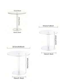 Transparent Round Acrylic Cake Stand, Transparent Cupcake Stand, Dessert Cupcake Pastry Candy Display Rack, Suitable For Dessert Table, Birthday Party, Wedding Event - Transparent - View 11