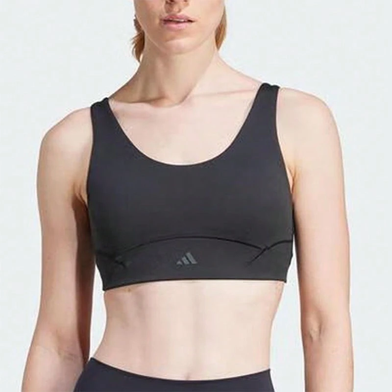 Adidas 女款高強度運動健身瑜伽內衣 - 黑色 - 查看 1