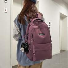 LECEY Mochila de gran capacidad para estudiantes de secundaria, preparatoria y universidad para mujeres - Morado - Ver 8