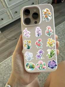 50 pezzi,Adesivi per telefono cellulare con illustrazione floreale,Materiale in PVC,Design creativo ed estetico,Adatti per custodie di telefoni cellulari,Tablet,Laptop,Valigie,Auto,Quaderni,Diari scritti a mano e altri articoli di cancelleria scolastica - 1 confezione/50 pezzi - Visualizzare 6
