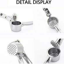 1pc Aluminum Alloy Handheld Garlic Presser Kitchen Tool, - A - View 6