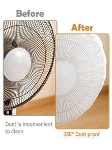 1pc Elastic Fan Dust Cover, Reusable Elastic Dust Protection Sleeve, Suitable For Circulation Fan, Floor Fan, Table Fan, Thickened Waterproof Dust-Proof Fan Cover, Easy To Install And Remove, Home Fan Accessory, Prevent Dust Accumulation, Universal Size, Suitable For Most Round Electric Fans, Can Be Used In Bedroom, Living Room, Home Storage And Other Places. - Multiple Styles - View 4