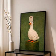 Whimsical Wall Arts Duck With Chef Hat Posters Duck Wearing Toque Canvas Prints Kitchen Decor Wall Decor Canvas Art Print For Living Room Bedroom Home Office Housewarming Gifts Birthday Gifts Annivers - A - View 6