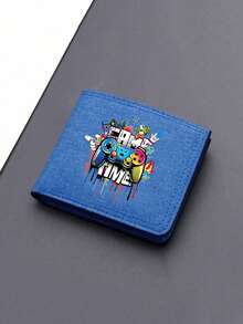 1pc Back To School Mini Casual Versatile Personalized Cartoon Game Console Print Bifold Wallet, Multi-Card Slot Design, Can Hold Bank Cards, ID Cards, Cash, Meets Daily Storage Needs. Suitable As Fan Gift, Birthday Small Gift. - Multicolor - View 6