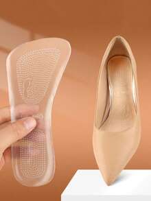 2pcs New Granular 7/10 Transparent Soft Rebound Fit Half-Size Insoles - Clear - View 1