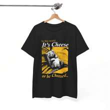 Es& # Camiseta Divertida de Rata con el texto "¡Quítame el queso o te lo quitaré a ti" - Negro - Ver 1