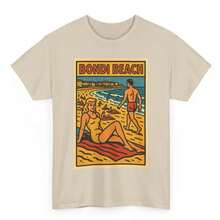 Bondi Beach T-Shirt: Retro Comic Aussie Surf Graphic - Unisex Women & Men's Daily Wear - Cute White Summer T-Shirt, Casual Wear, Comfortable T-Shirts - 杏色 - 查看 1