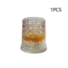 1/2 pieza Vaso de whisky de lujo de alta gama, vaso de cristal clásico, vaso de cerveza giratorio para alivio del estrés, vaso de licor premium, vaso de cristal giratorio, vaso de whisky para el hogar, vaso de licor, vaso de licores, vaso giratorio premium para alivio del estrés, vaso de whisky de cristal con relieve, vaso de bebida premium para alivio del estrés para mujeres, vaso de licor de alta gama, vaso giratorio viral - Vaso giratorio de 260 ml, 1 pieza - Ver 16