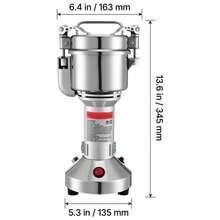 Electric Grain Mill Grinder, 0.3 Lbs Commercial Spice Grinders, High Speed 850W Stainless Steel Pulverizer Powder Machine, For Dry Grains, Spices, Cereals, Coffee, Corn & Pepper, Straight Type - 150 Gal 900 W - View 10