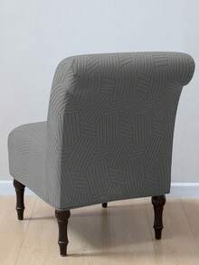 1PC Surfing Jacquard Chair Cover, Polyester Elastic Jacquard, Machine Washable, Suitable For Living Room Study Sofa Chair Protection Cover - Light Grey - View 7