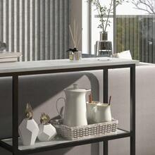 Console Table, Entryway Table With 2 Shelves, Side Table, Coffee Table With Anti-Tip System, Steel, White, 100 X 30 X 80 Cm, For Living Room And Entryway - 白色 - 查看 7