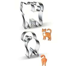 1 khuôn cắt bánh hình lạc đà bằng thép không gỉ, dùng cho các lễ hội tự làm. - Bạc - Xem 10