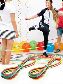 1pc Large Size Elastic Jump Rope, Rubber Bead Rope And Cord, Perfect As Gift Bag Filler And Birthday Party Favor, Elastic Jump Rope - Multicolor - View 7