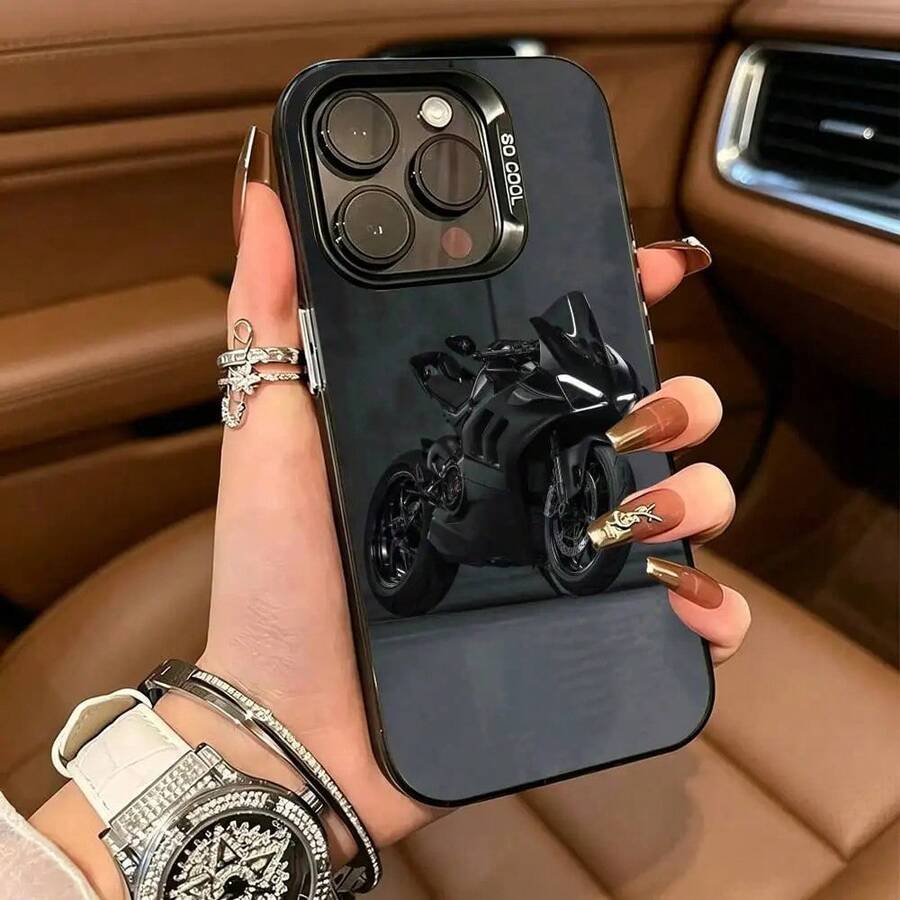 Large Capacity Shockproof Phone Case With Motorcycle Design Silver 1000SX ZX6R For IPhone 17 16 15 14 13 12 11 Plus Pro Max - z2 - 查看 1