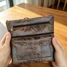 British Retro Faux Leather Tobacco Pouch, Multi-Functional Compartment Portable Storage Bag, Cigarette Organizer, Smoking Accessories Tool Kit, Multiple Colors Available - 1PC - View 3