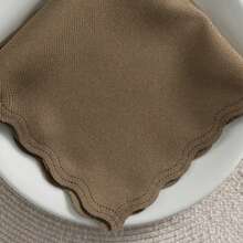 Fabric Napkin Set Of 50 Oxford Laser Finish - Olive Green - View 2